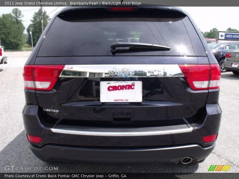 Blackberry Pearl / Black/Light Frost Beige 2011 Jeep Grand Cherokee Limited