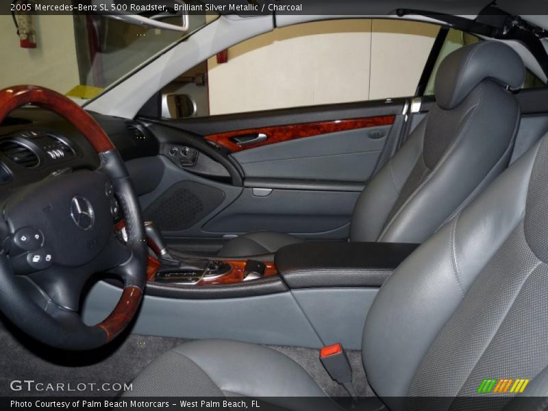 Brilliant Silver Metallic / Charcoal 2005 Mercedes-Benz SL 500 Roadster