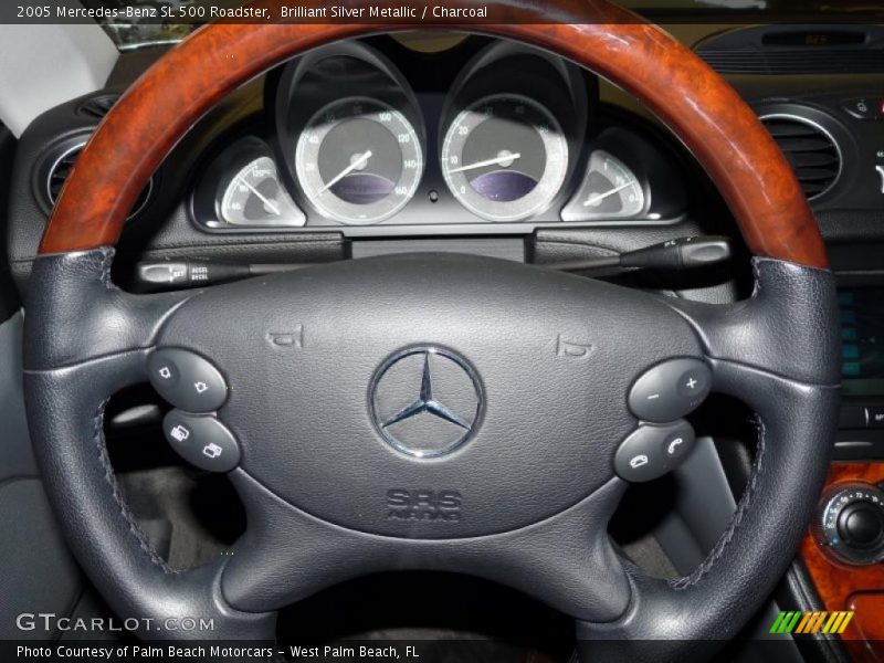 Brilliant Silver Metallic / Charcoal 2005 Mercedes-Benz SL 500 Roadster