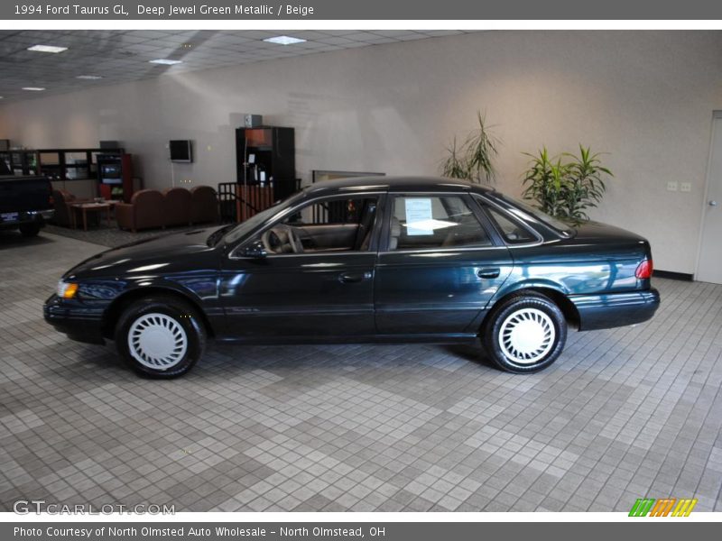 Deep Jewel Green Metallic / Beige 1994 Ford Taurus GL