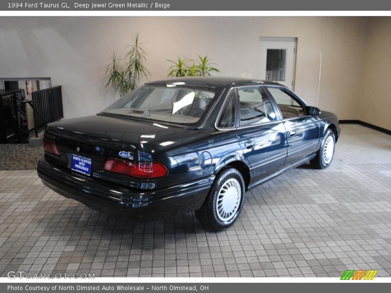 Deep Jewel Green Metallic / Beige 1994 Ford Taurus GL