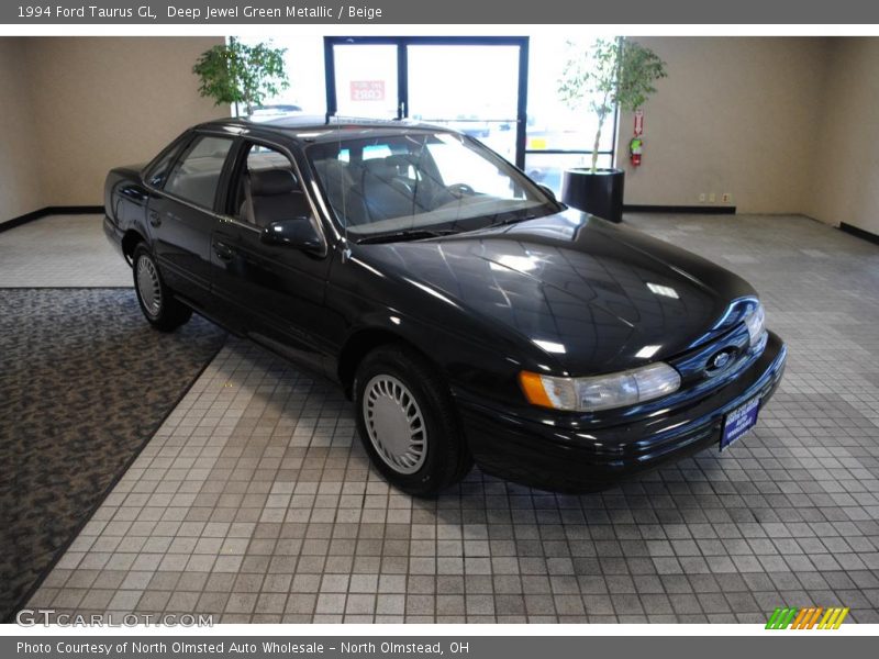 Deep Jewel Green Metallic / Beige 1994 Ford Taurus GL