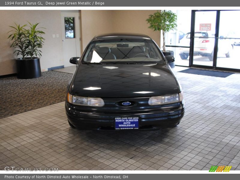 Deep Jewel Green Metallic / Beige 1994 Ford Taurus GL