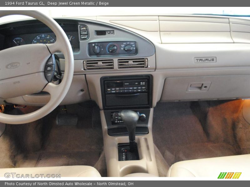 Deep Jewel Green Metallic / Beige 1994 Ford Taurus GL