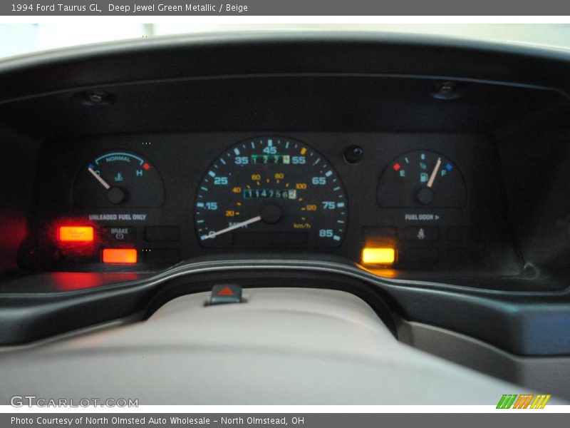 Deep Jewel Green Metallic / Beige 1994 Ford Taurus GL