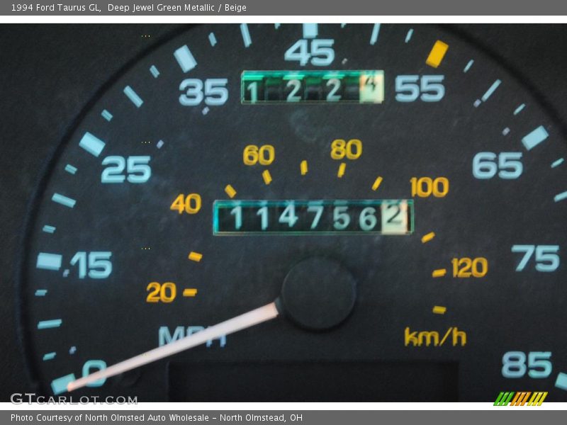 Deep Jewel Green Metallic / Beige 1994 Ford Taurus GL