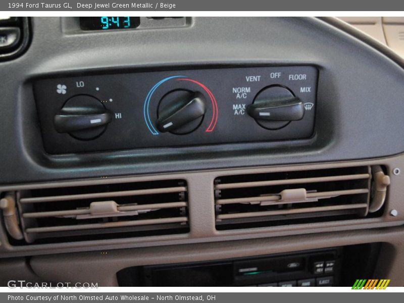 Deep Jewel Green Metallic / Beige 1994 Ford Taurus GL