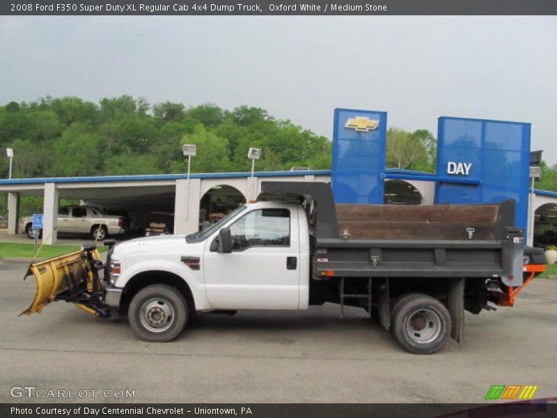 Oxford White / Medium Stone 2008 Ford F350 Super Duty XL Regular Cab 4x4 Dump Truck
