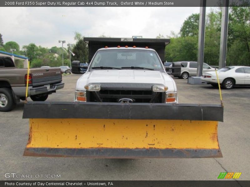 Oxford White / Medium Stone 2008 Ford F350 Super Duty XL Regular Cab 4x4 Dump Truck