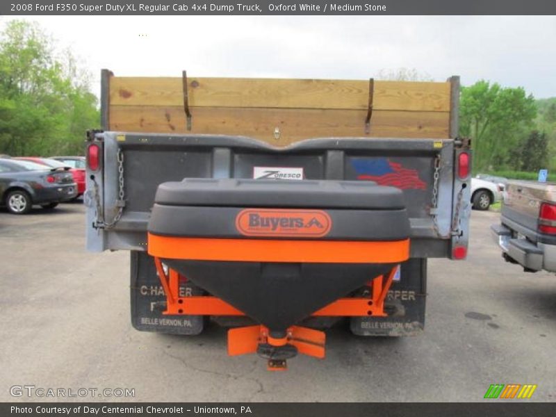 Oxford White / Medium Stone 2008 Ford F350 Super Duty XL Regular Cab 4x4 Dump Truck