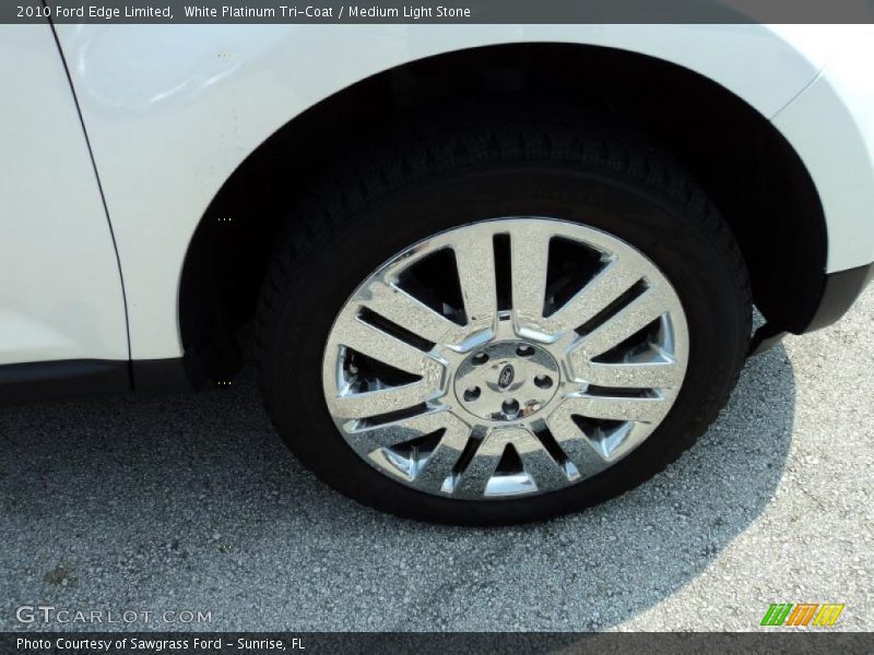 White Platinum Tri-Coat / Medium Light Stone 2010 Ford Edge Limited