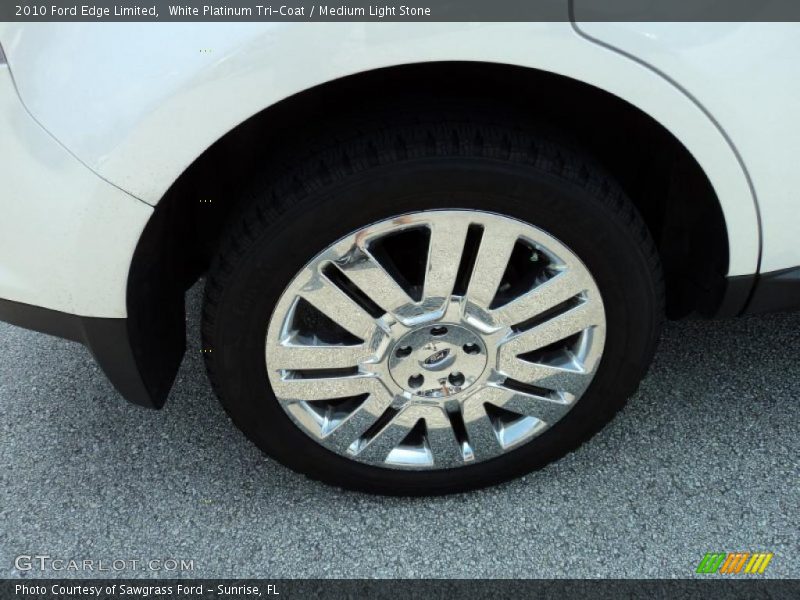 White Platinum Tri-Coat / Medium Light Stone 2010 Ford Edge Limited