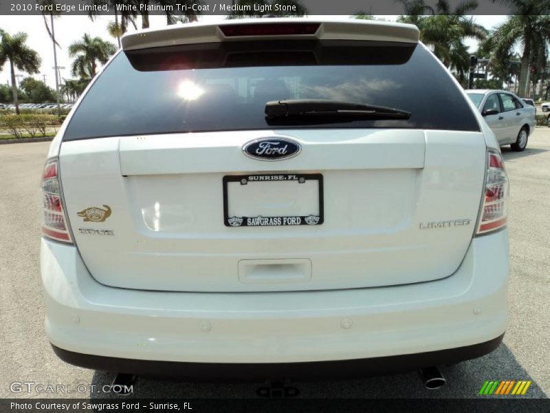 White Platinum Tri-Coat / Medium Light Stone 2010 Ford Edge Limited