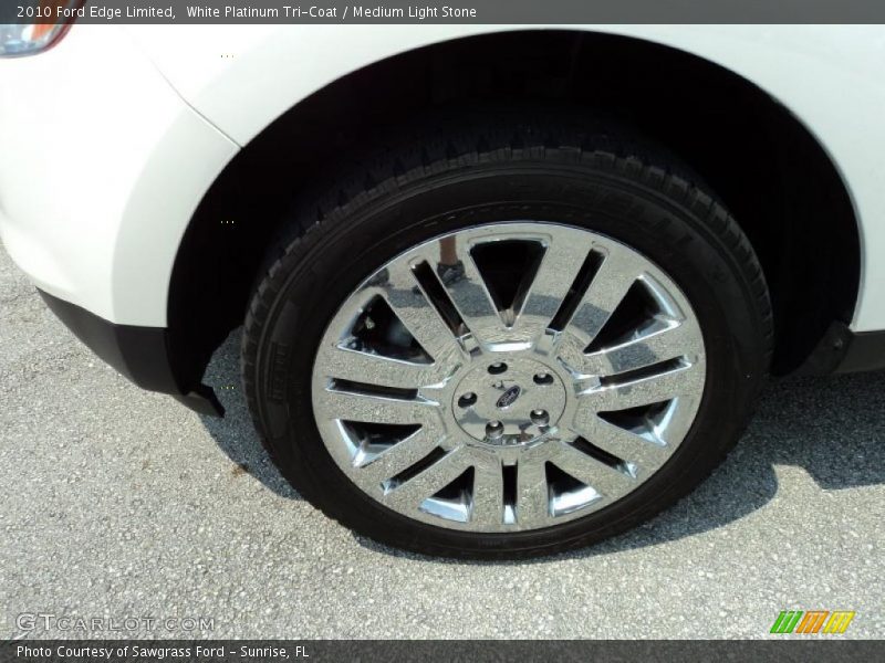 White Platinum Tri-Coat / Medium Light Stone 2010 Ford Edge Limited