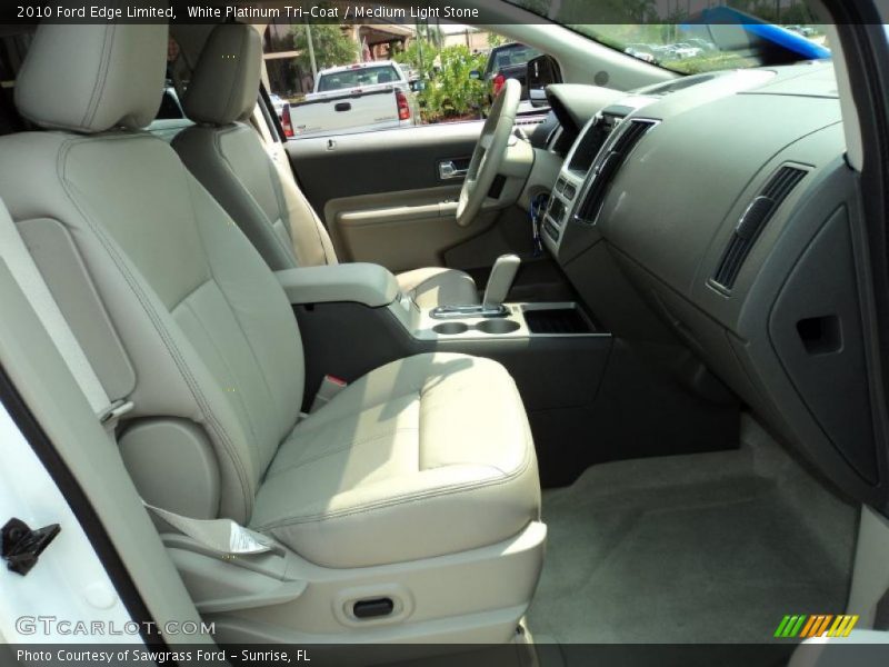 White Platinum Tri-Coat / Medium Light Stone 2010 Ford Edge Limited