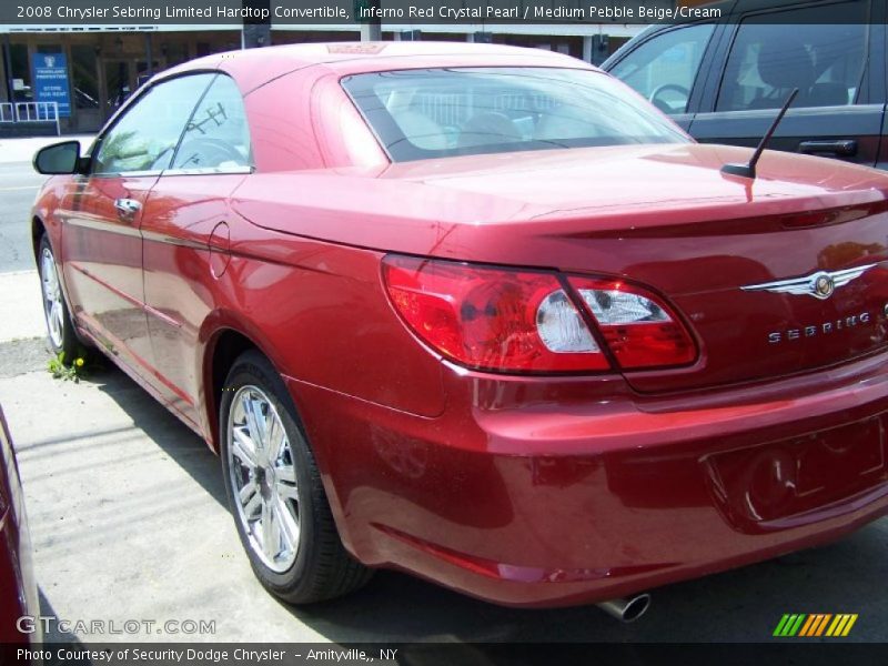 Inferno Red Crystal Pearl / Medium Pebble Beige/Cream 2008 Chrysler Sebring Limited Hardtop Convertible