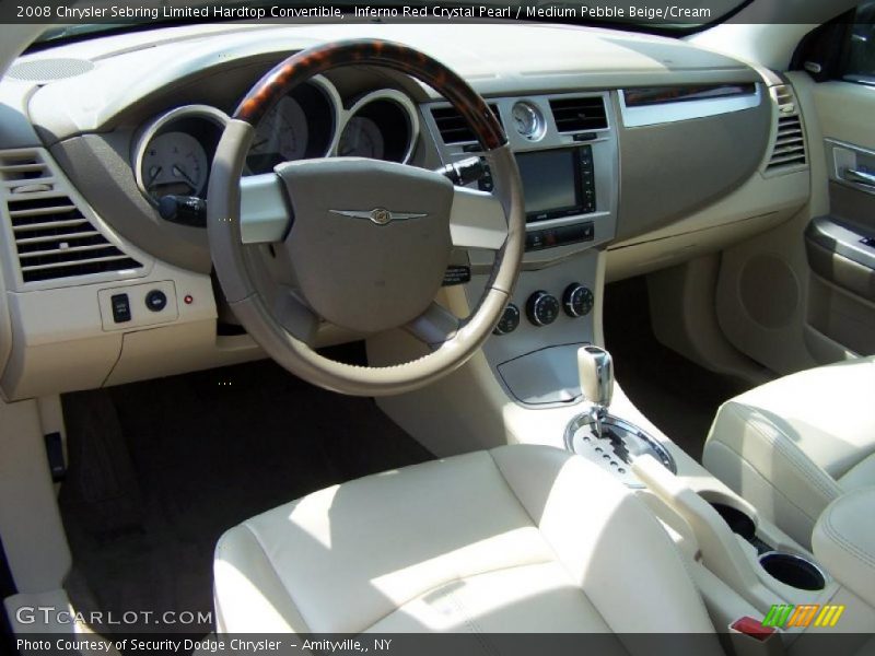Inferno Red Crystal Pearl / Medium Pebble Beige/Cream 2008 Chrysler Sebring Limited Hardtop Convertible