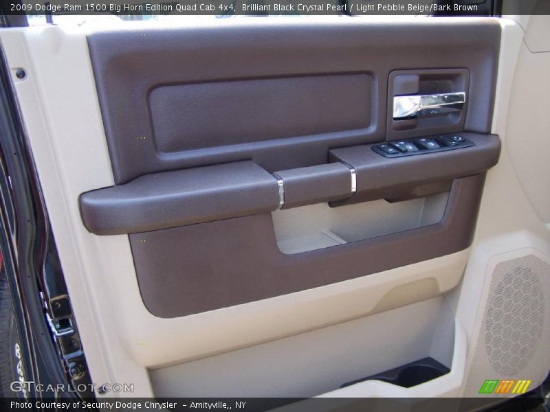 Brilliant Black Crystal Pearl / Light Pebble Beige/Bark Brown 2009 Dodge Ram 1500 Big Horn Edition Quad Cab 4x4
