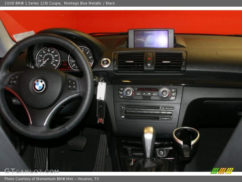 Montego Blue Metallic / Black 2008 BMW 1 Series 128i Coupe