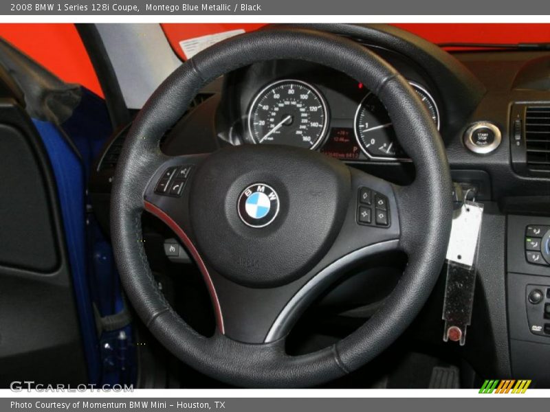 Montego Blue Metallic / Black 2008 BMW 1 Series 128i Coupe