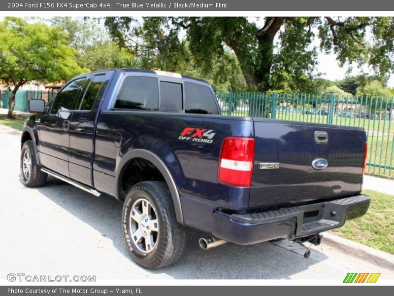 True Blue Metallic / Black/Medium Flint 2004 Ford F150 FX4 SuperCab 4x4