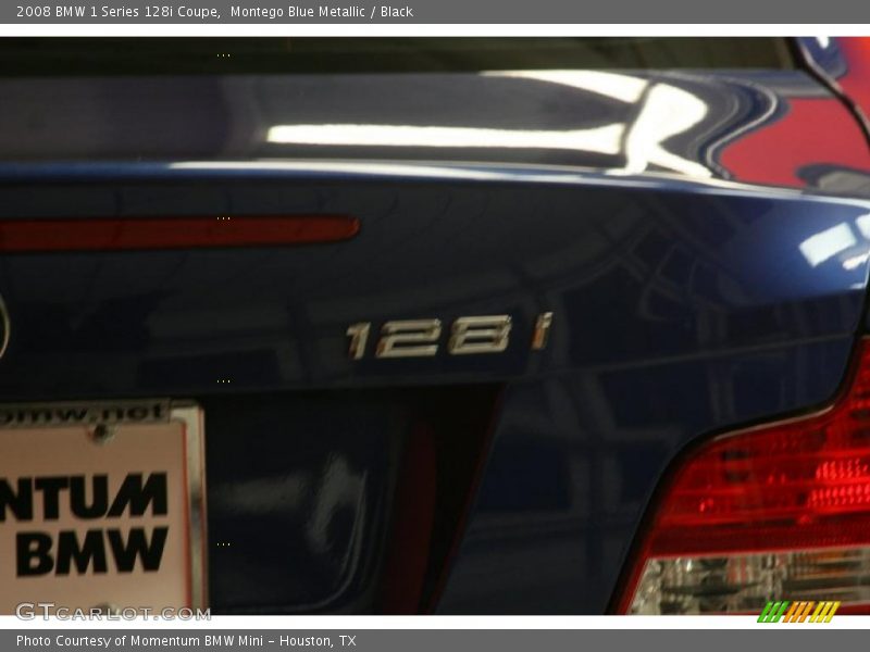 Montego Blue Metallic / Black 2008 BMW 1 Series 128i Coupe
