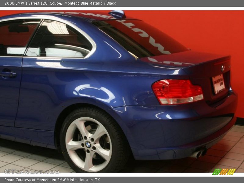 Montego Blue Metallic / Black 2008 BMW 1 Series 128i Coupe