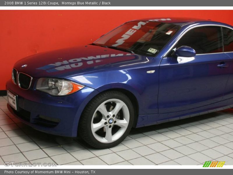 Montego Blue Metallic / Black 2008 BMW 1 Series 128i Coupe