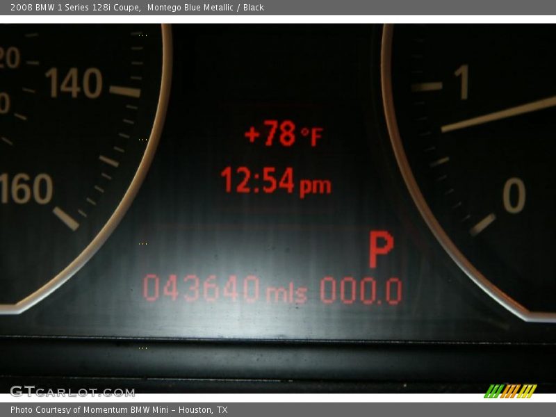 Montego Blue Metallic / Black 2008 BMW 1 Series 128i Coupe