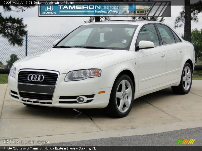 Arctic White / Beige 2005 Audi A4 2.0T Sedan