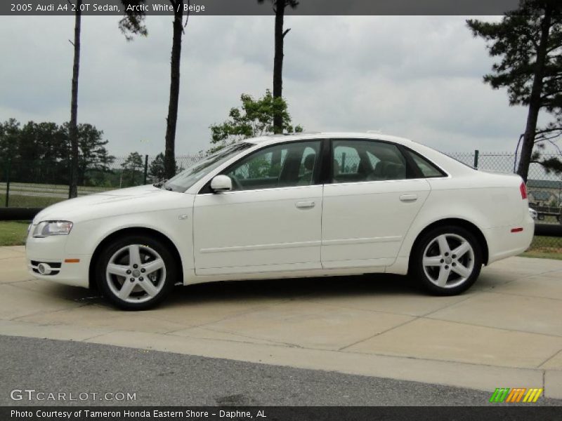 Arctic White / Beige 2005 Audi A4 2.0T Sedan