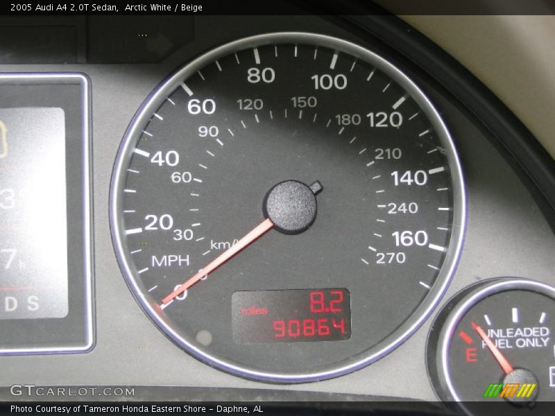 Arctic White / Beige 2005 Audi A4 2.0T Sedan