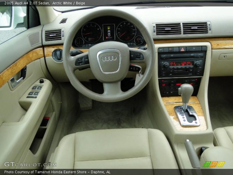 Arctic White / Beige 2005 Audi A4 2.0T Sedan