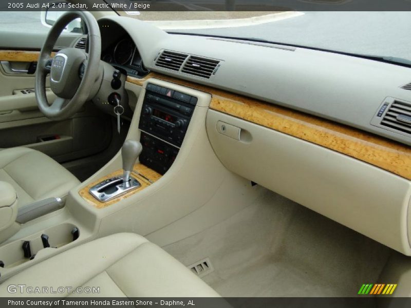 Arctic White / Beige 2005 Audi A4 2.0T Sedan