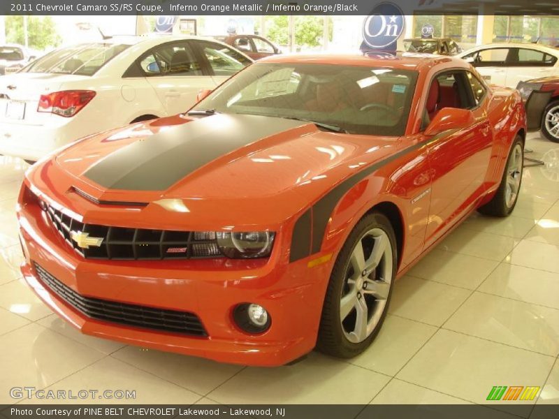 Inferno Orange Metallic / Inferno Orange/Black 2011 Chevrolet Camaro SS/RS Coupe