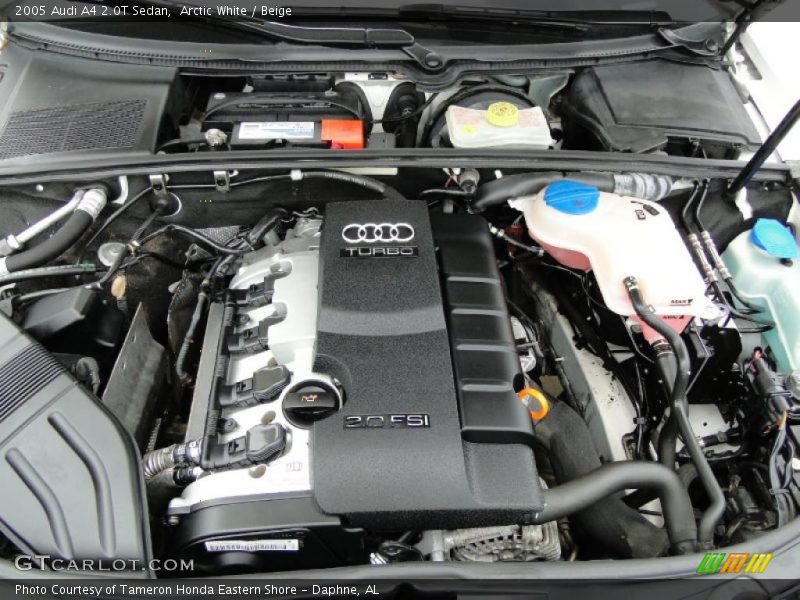  2005 A4 2.0T Sedan Engine - 2.0 Liter FSI Turbocharged DOHC 16-Valve 4 Cylinder