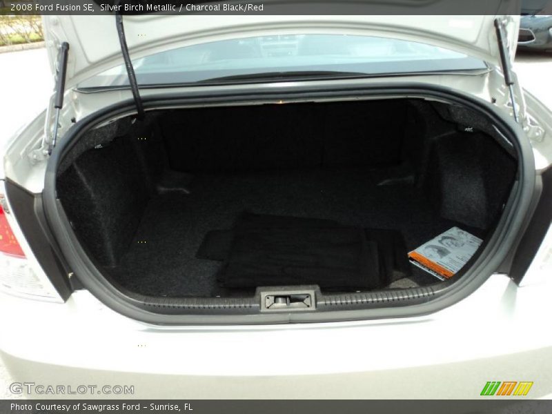 Silver Birch Metallic / Charcoal Black/Red 2008 Ford Fusion SE