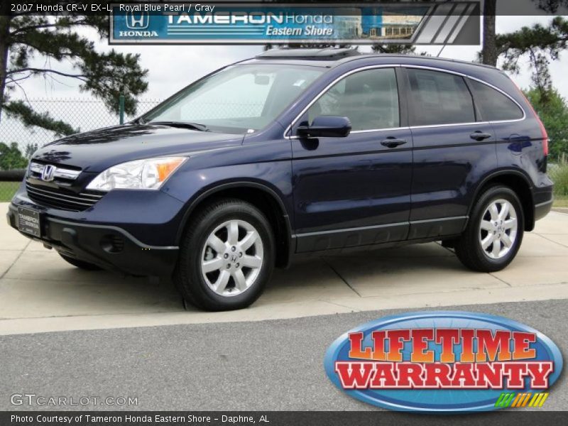 Royal Blue Pearl / Gray 2007 Honda CR-V EX-L