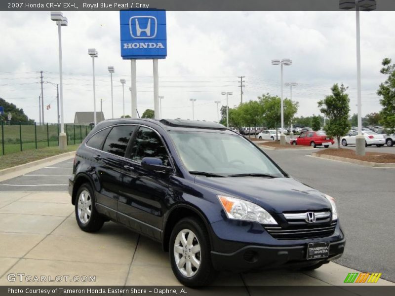 Royal Blue Pearl / Gray 2007 Honda CR-V EX-L