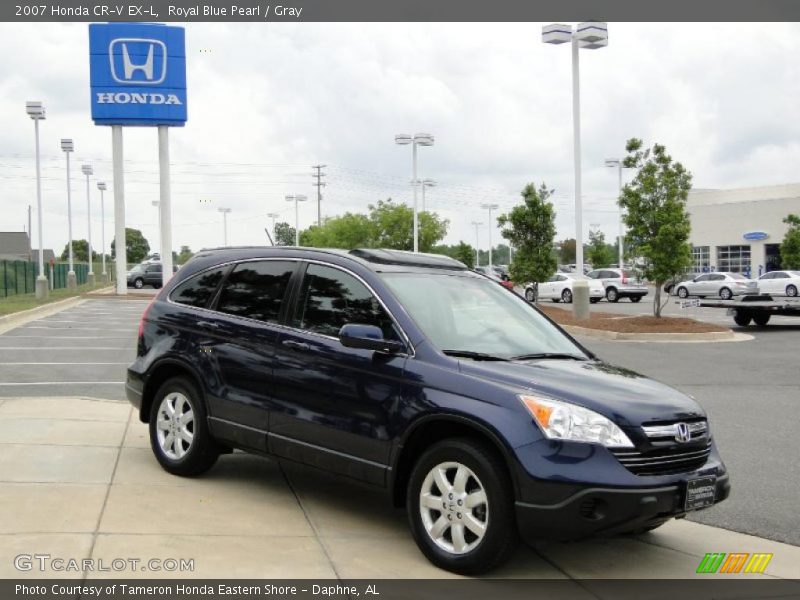 Royal Blue Pearl / Gray 2007 Honda CR-V EX-L