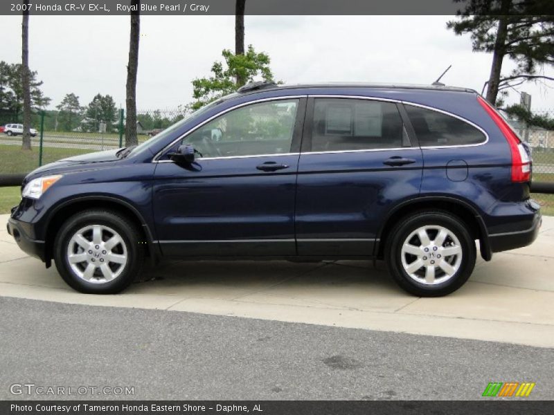 Royal Blue Pearl / Gray 2007 Honda CR-V EX-L