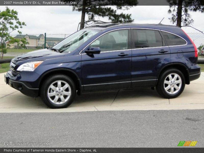 Royal Blue Pearl / Gray 2007 Honda CR-V EX-L