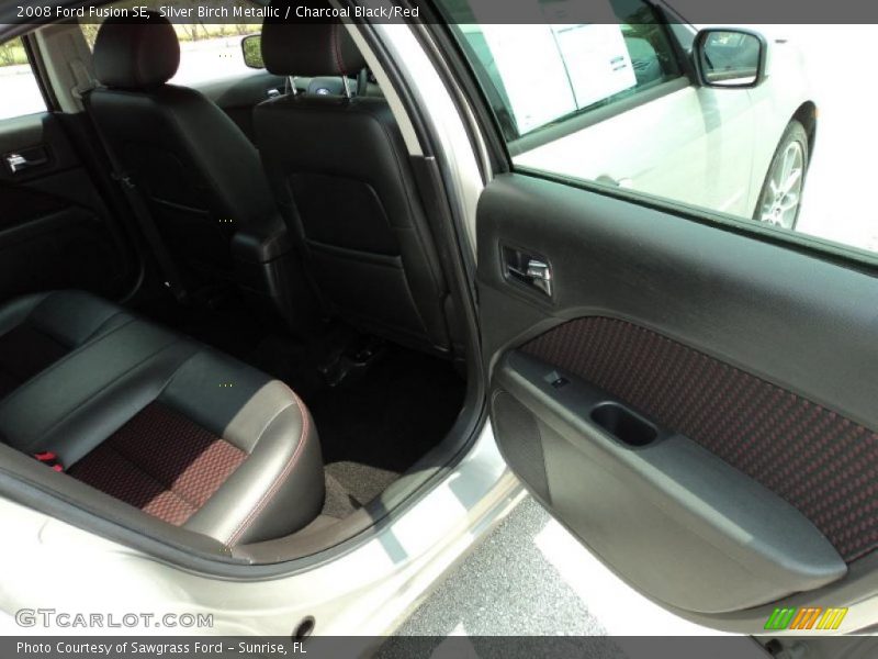 Silver Birch Metallic / Charcoal Black/Red 2008 Ford Fusion SE