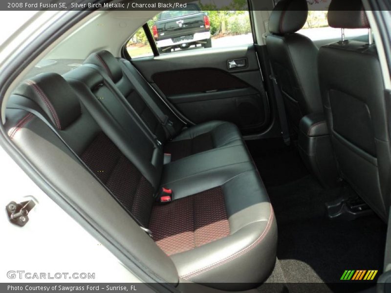 Silver Birch Metallic / Charcoal Black/Red 2008 Ford Fusion SE