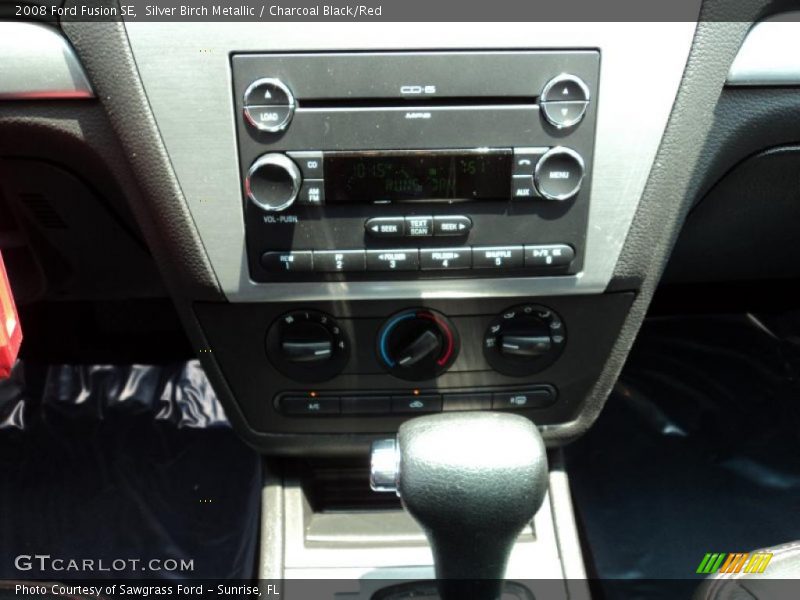 Silver Birch Metallic / Charcoal Black/Red 2008 Ford Fusion SE