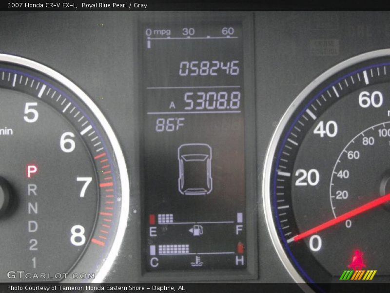 Royal Blue Pearl / Gray 2007 Honda CR-V EX-L