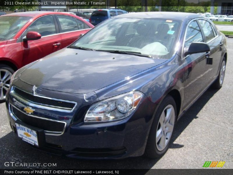 Imperial Blue Metallic / Titanium 2011 Chevrolet Malibu LS