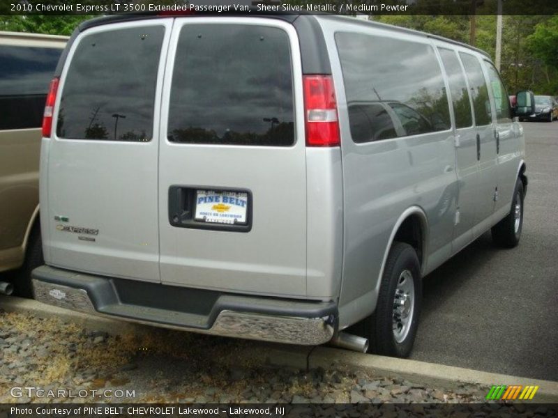 Sheer Silver Metallic / Medium Pewter 2010 Chevrolet Express LT 3500 Extended Passenger Van