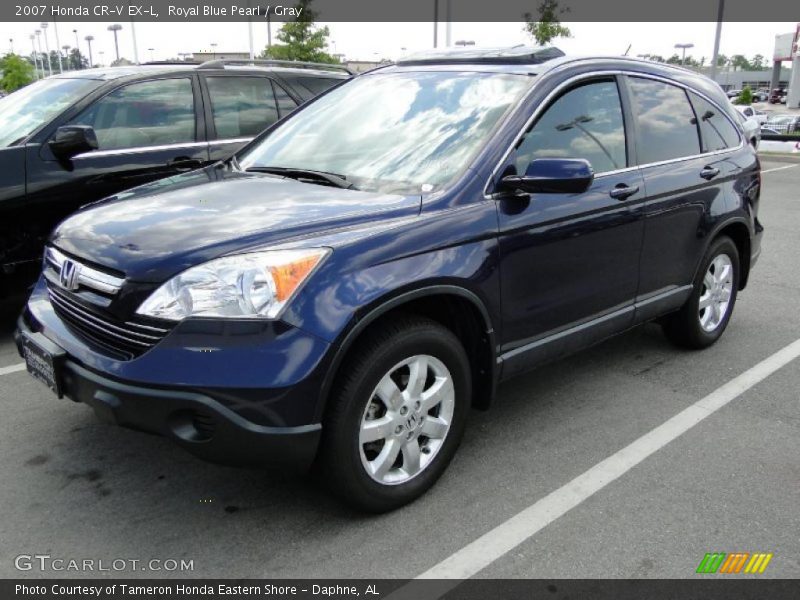 Royal Blue Pearl / Gray 2007 Honda CR-V EX-L