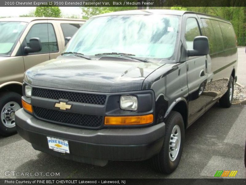 Black / Medium Pewter 2010 Chevrolet Express LS 3500 Extended Passenger Van